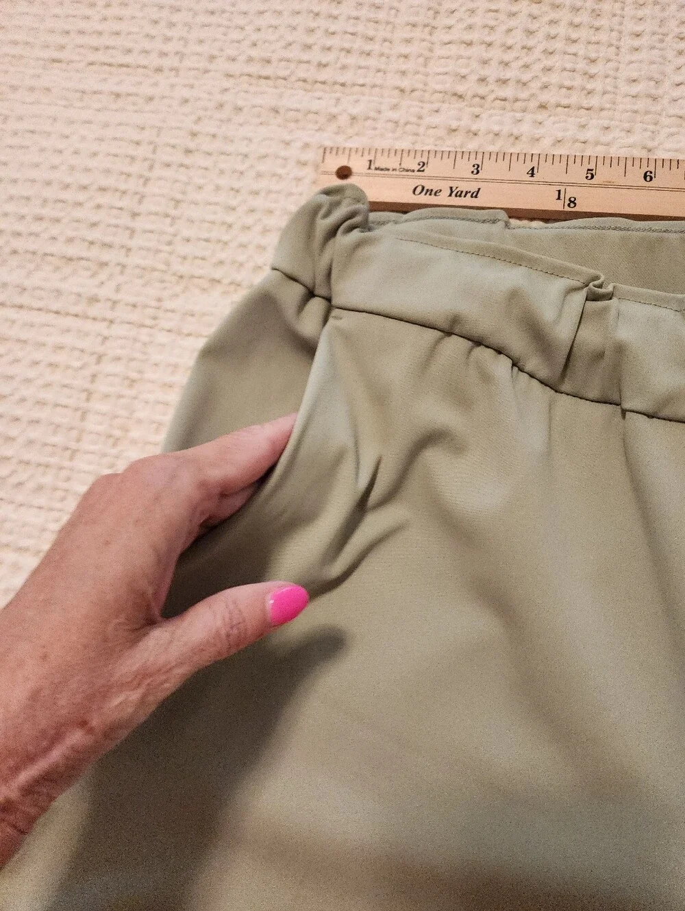 Maison D'Amelie Women's Sage Green Elastic Waist Drawstring Casual Joggers XL